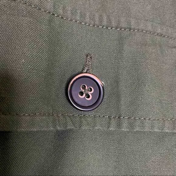 Zara Green Cropped Army Military Jacket With Pockets Size XS - Picture 7 of 10